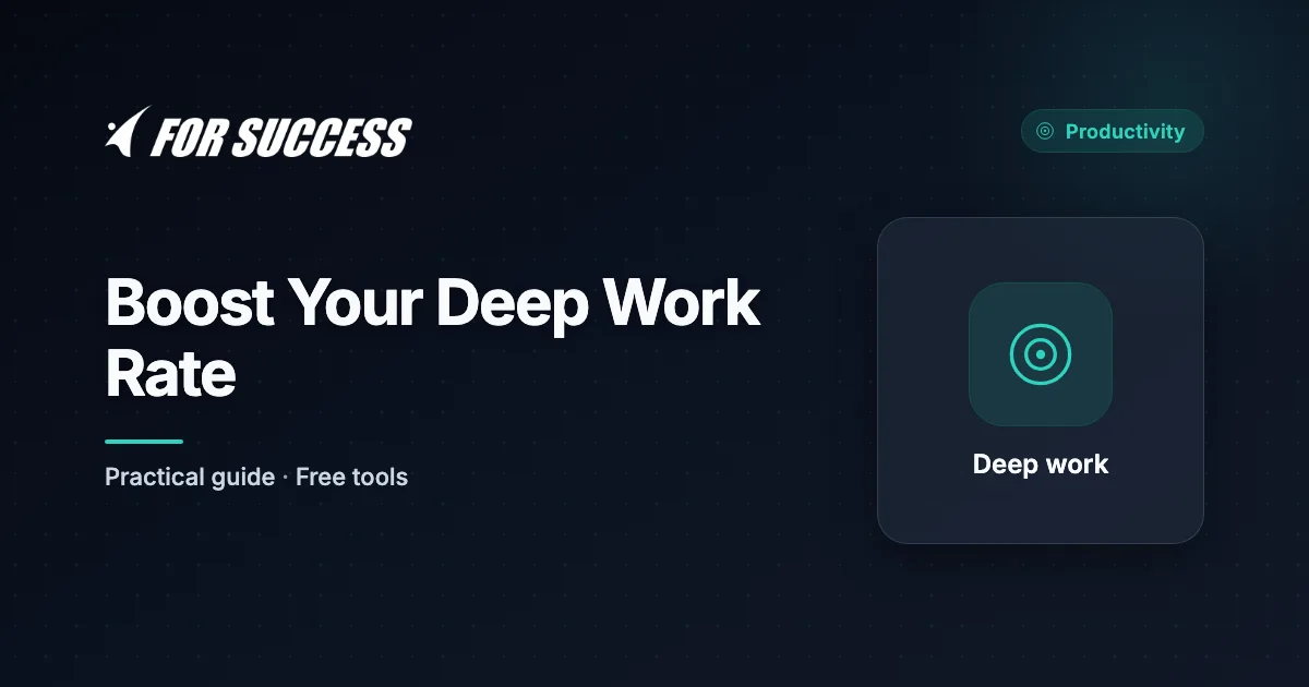 Deep Work Utilization Rate: What Percentage of Your Week Is Actually High-Output