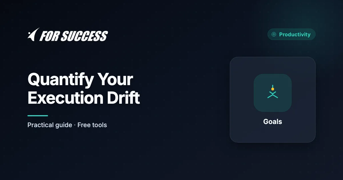 Execution Drift: Quantifying the Gap Between Weekly Plans and Actual Calendar Time